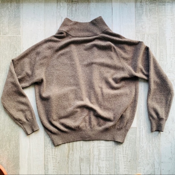 Bexley xios Lamb Wool Brown Gray Full Zip Front Sweater - Picture 4 of 15